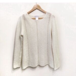 Bartollini Size Medium Lightweight Open Knit Sweater Acrylic/Mohair Longsleeve